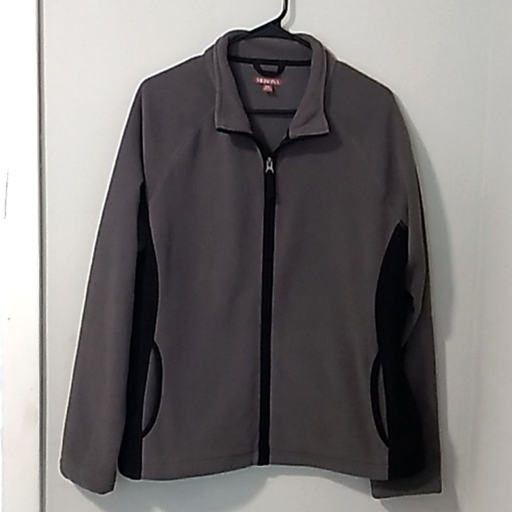 Merona Mens Gray/Black Zip Up Jacket. Sz XXL